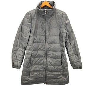 Escada Sport Puffer Jacket Goose Down Gray Zip Front Long Sleeve Women's 40 US 8